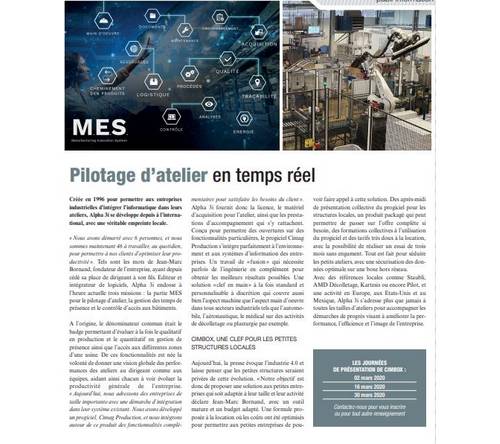 Pilotage atelier temps réel